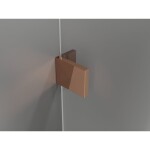 MEXEN/S - Lunar L vanová zástěna FIX 80 x 150, transparent, růžové zlato 897L-080-000-60-00