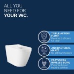 GROHE - Euro Ceramic WC kombi mísa, vario odpad, Rimless, Triple Vortex, alpská bílá 102489SH00