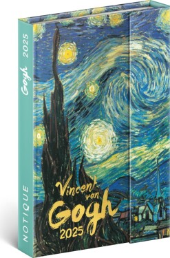 Týdenní magnetický diář 2025 Vincent van Gogh, 11 16 cm