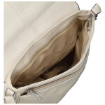 Trendy dámská koženková crossbody kabelka Relinda, krémová