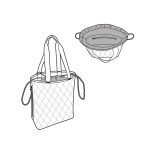 Taška přes rameno Reisenthel Classic shopper M Rhombus olive