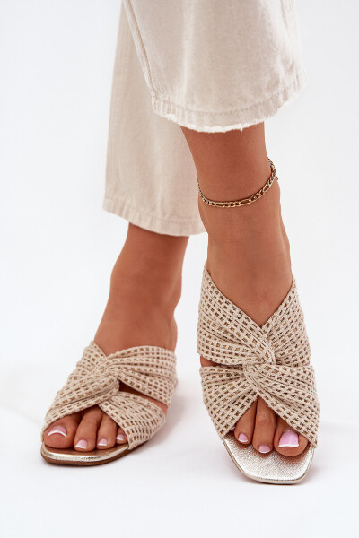 Dámské Sandály Na Klíně Maciejka 06955-25 Béžovo-Zlaté 40
