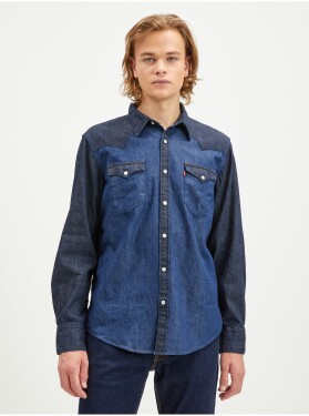 Levi&#39;s Tmavě modrá pánská džínová košile Levi's® Barstow Western Standard Pánské