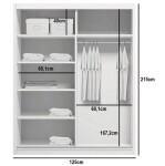 Šatní skříň Ska A11 Barva korpusu: Dub - sonoma, Rozměry: 230 cm, Dveře: Bílý lesk
