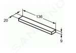 IDEAL STANDARD - i.Life A Nábytková rukojeť 136 mm, broušený chrom T5324YE