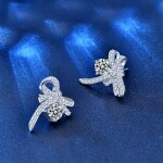 Royal Fashion stříbrné náušnice HA-XEA004-SILVER-MOISSANITE-ZIRCON
