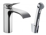 HANSGROHE - Vivenis Umyvadlová baterie s výpustí Push-Open a bidetovou sprškou, EcoSmart, chrom 75210000