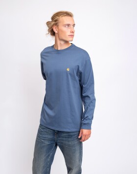 Tričko Carhartt WIP L/S Chase T-Shirt Icesheet / Gold