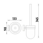Nimco Unix chrom toaletní wc kartáč UN 13094WN-26 UN 13094WN-26