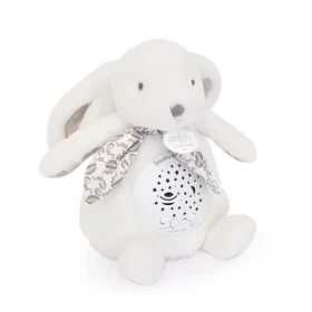 Doudou Hrací skříňka s projekcí Králíček bílá
