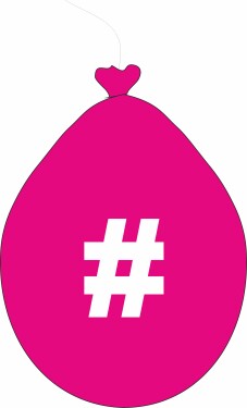 Balónek znak # růžový balonky.cz Balónek znak # růžový balonky.cz