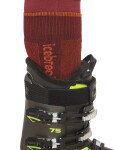 Pánské merino lyžařské ponožky ICEBREAKER Mens Ski+ Medium OTC, Port/Blaze/Cedar Wood velikost: 47-49 (XL)