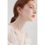 Vánoční stříbrné náušnice Sněhová vločka, Zlatá