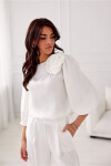 Halenka BLU0178 smetanově bílá - Roco Fashion 36