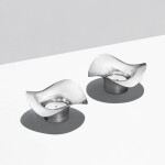 Georg Jensen Svícen na čajovou svíčku Cobra Mirror – set 2 ks, stříbrná barva, kov