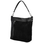 Trendy dámská kožená kabelka na rameno Alyssa, černá
