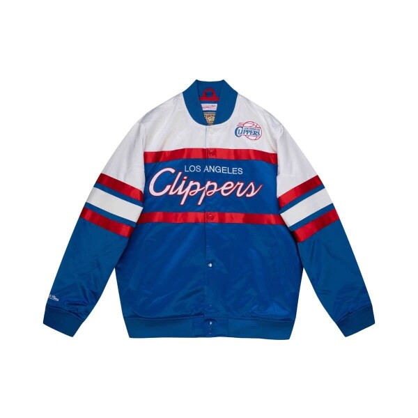 Mitchell & Ness Pánská bunda Los Angeles Clippers NBA Script Heavyweight Satin Velikost: M