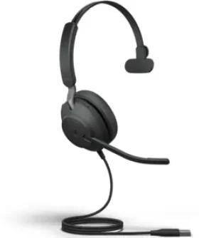 Jabra Evolve2 40 Mono MS USB-A černá / mono náhlavní souprava / mikrofon / USB-A (24089-899-999)