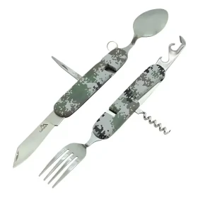 Cattara DIGI CAMPER kapesní nůž 11 cm / nerezová ocel / multifunkční / lžíce, vidlička, otvírák lahví (13251)