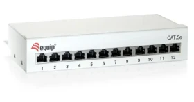 Equip 12-Port Cat6 šedá / Patch panel / RJ-45 / 250 MHz / stolní i nástěnná montáž (227362)