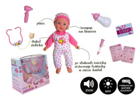 Miminko nemocné s doplňky/se zvukem, světlem