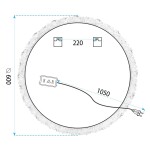 Tutumi - Zrcadlo LED 60cm YH-3561 HOM-01503