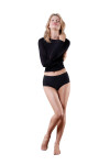 Dámské kalhotky Air black maxi - JULIMEX černá XL