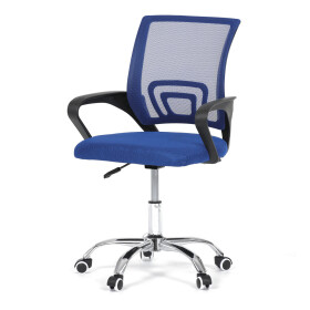 Dětská židle, výškově nastavitelná, modrá síťovina, KA-L103 BLUE