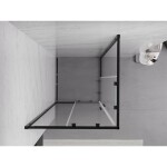 MEXEN/S - Exo čtvercový posuvný sprchový kout 70 x 70, transparent, černá 8111-070-070-70-00