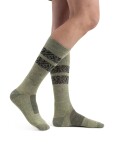 ICEBREAKER Wmns Hike+ Light Crew Natural Summit, Glazen/Lichen/Black velikost: 41-43 (L)