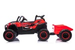 Mamido Elektrické autíčko Buggy UTV 4x4 s vlečkou 24V | 4x200W červené