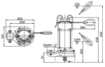 HCP AL-21.5NF 230V s plovákem kabel 10m