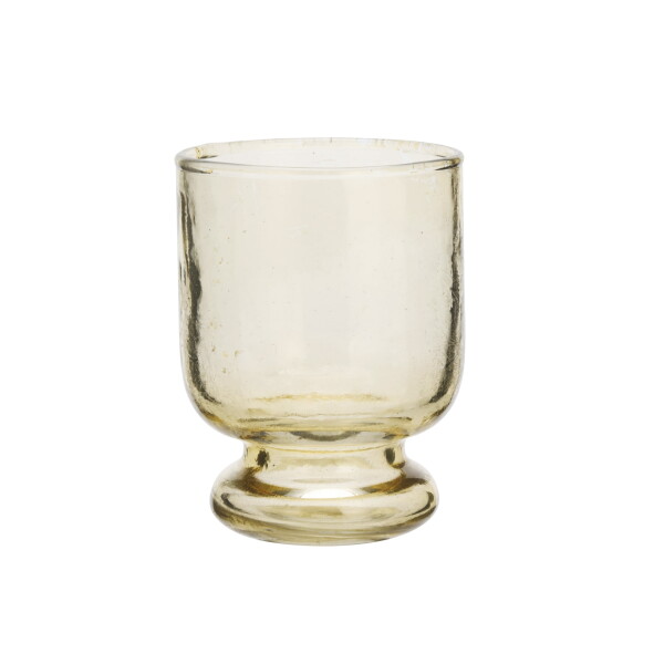 MADAM STOLTZ Sklenice Hammered Light Yellow 200 ml, zlatá barva, sklo