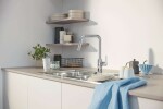 GROHE - QuickFix Start Elektronická dřezová baterie s výsuvnou sprškou, bateriové napájení, chrom 1012430000