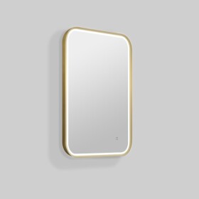 Zrcadlo se senzorem SAT Mood 60x80 cm broušené zlato SATZMOOD6080BZ SATZMOOD6080BZ
