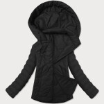 Lehce zateplená černá dámská bunda se stojáčkem a kapucí J Style (16M9229-392) odstíny černé M (38)