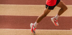 Kompresní běžecké ponožky Compressport Pro Marathon Socks V2.0 - Fluo Red/White Velikost: EU 45-48