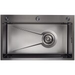 Dřez Lars 75x46 PVD černý+příslušenství