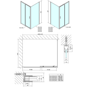 POLYSAN - EASY obdélníkový sprchový kout 1100x1000, čiré sklo L/P varianta EL1115EL3415