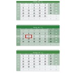 Nástěnný kalendář Helma 2024 - Tříměsíční GREEN na recyklovaném papíře