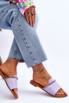 Elegantní ploché sandálky fialové Termen 38