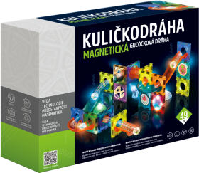 Kuličkodráha magnetická se světlem 49ks