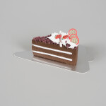 Cake star Podložka pod minidezerty stříbrná trojúhelník 11,8 x 7,8 cm