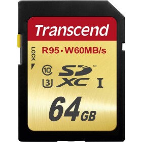 Transcend Ultimate paměťová karta SDXC Industrial 64 GB Class 10, UHS-I, UHS-Class 3 - Transcend SDXC 64 GB UHS-I U3 TS64GSDU3
