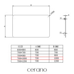 CERANO - Koupelnové obdelníkové zrcadlo Verniciato - 100x70 CER-429259