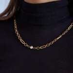 ELENYS Unity Chain – pozlacený náhrdelník 18K žluté zlato Délka: 45+5 cm / max. 50 cm