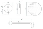 REA - Podomítková sprchová sada Lungo Titan + BOX REA-P6363