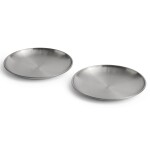 HAY Talíř Outdoor Market Steel Ø 20 cm – set 2 ks, stříbrná barva, kov