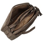 Stylová dámská koženková crossbody kabelka Ariona, béžová