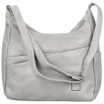 Stylová dámská koženková crossbody kabelka Gianni, světle šedá